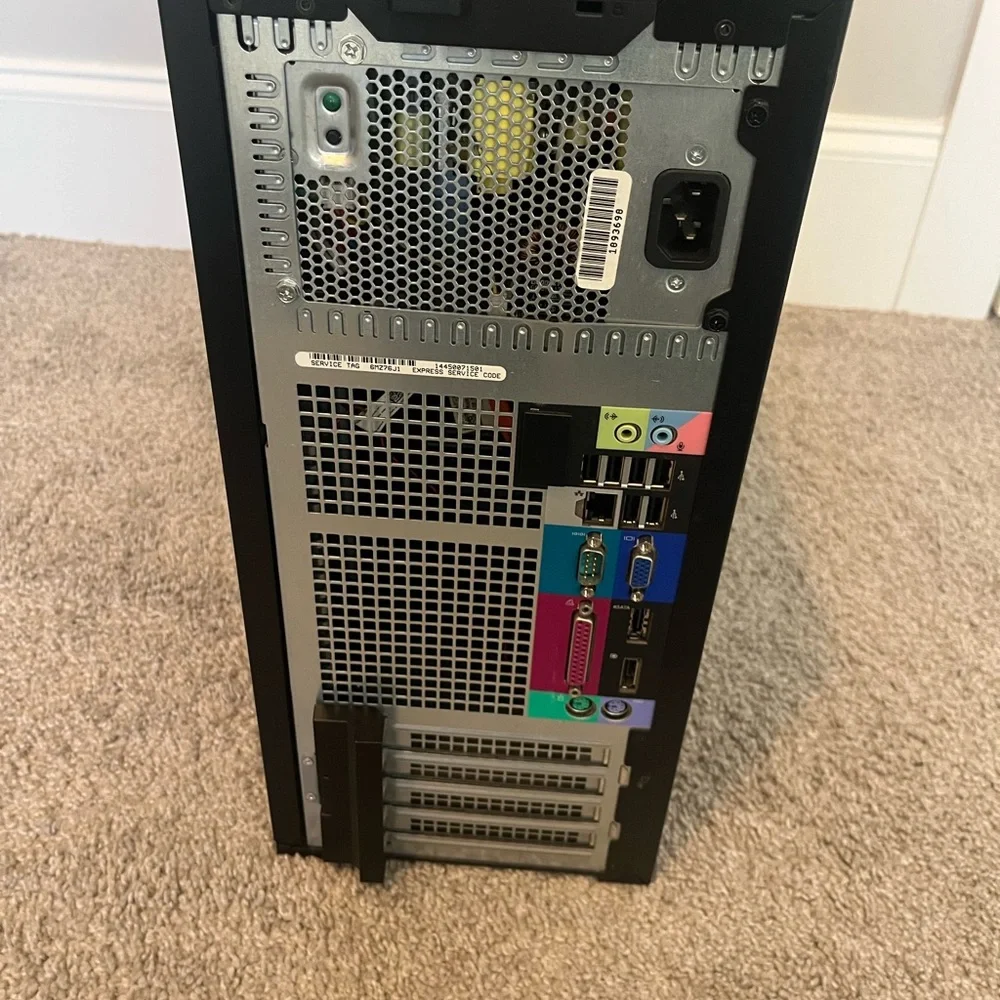 Computer pc and monitor keyboard mouse headset. Work very good ans fast